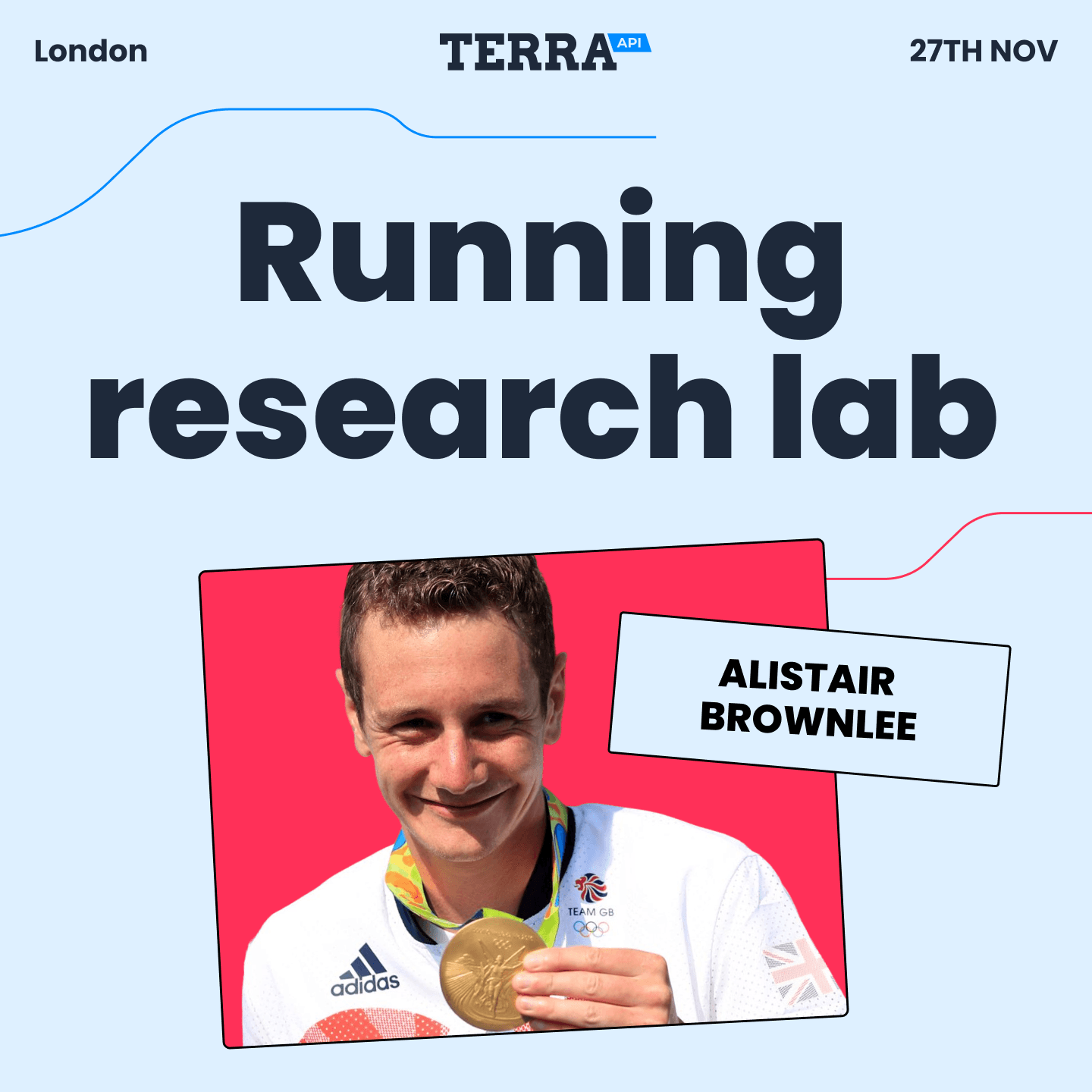 Event poster saying 'Challenge an Olympian'